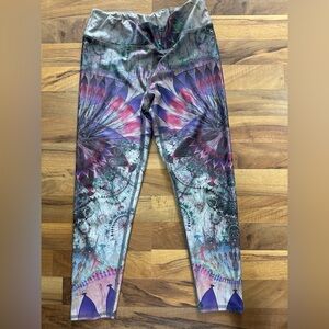 Evolution and Creation Multicolor Artistic Leggings